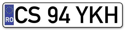 Placuta inmatriculare numar auto  CS-94-YKH, CS 94 YKH, CS94YKH