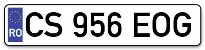 Placuta inmatriculare numar auto  CS-956-EOG, CS 956 EOG, CS956EOG