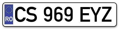 Placuta inmatriculare numar auto  CS-969-EYZ, CS 969 EYZ, CS969EYZ