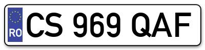 Placuta inmatriculare numar auto  CS-969-QAF, CS 969 QAF, CS969QAF