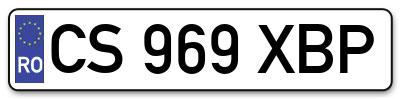 Placuta inmatriculare numar auto  CS-969-XBP, CS 969 XBP, CS969XBP