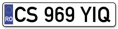 Placuta inmatriculare numar auto  CS-969-YIQ, CS 969 YIQ, CS969YIQ