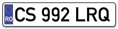 Placuta inmatriculare numar auto  CS-992-LRQ, CS 992 LRQ, CS992LRQ