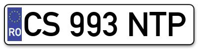 Placuta inmatriculare numar auto  CS-993-NTP, CS 993 NTP, CS993NTP