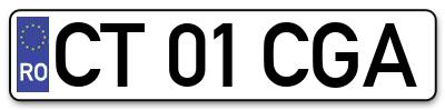 Placuta inmatriculare numar auto  CT-01-CGA, CT 01 CGA, CT01CGA