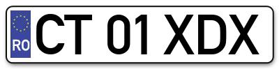 Placuta inmatriculare numar auto  CT-01-XDX, CT 01 XDX, CT01XDX