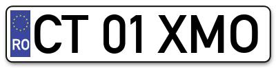 Placuta inmatriculare numar auto  CT-01-XMO, CT 01 XMO, CT01XMO