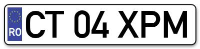 Placuta inmatriculare numar auto  CT-04-XPM, CT 04 XPM, CT04XPM