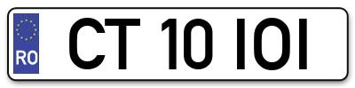 Placuta inmatriculare numar auto  CT-10-IOI, CT 10 IOI, CT10IOI