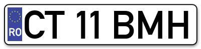 Placuta inmatriculare numar auto  CT-11-BMH, CT 11 BMH, CT11BMH