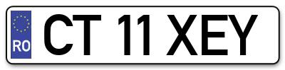 Placuta inmatriculare numar auto  CT-11-XEY, CT 11 XEY, CT11XEY