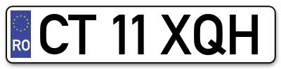 Placuta inmatriculare numar auto  CT-11-XQH, CT 11 XQH, CT11XQH