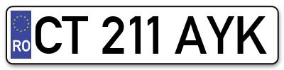 Placuta inmatriculare numar auto  CT-211-AYK, CT 211 AYK, CT211AYK