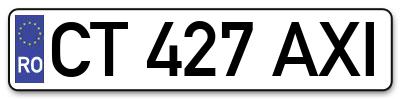 Placuta inmatriculare numar auto  CT-427-AXI, CT 427 AXI, CT427AXI