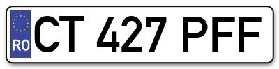 Placuta inmatriculare numar auto  CT-427-PFF, CT 427 PFF, CT427PFF