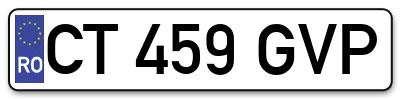 Placuta inmatriculare numar auto  CT-459-GVP, CT 459 GVP, CT459GVP