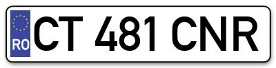 Placuta inmatriculare numar auto  CT-481-CNR, CT 481 CNR, CT481CNR