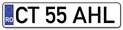 Placuta inmatriculare numar auto  CT-55-AHL, CT 55 AHL, CT55AHL