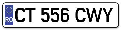 Placuta inmatriculare numar auto  CT-556-CWY, CT 556 CWY, CT556CWY
