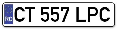Placuta inmatriculare numar auto  CT-557-LPC, CT 557 LPC, CT557LPC