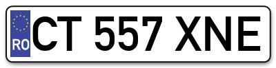 Placuta inmatriculare numar auto  CT-557-XNE, CT 557 XNE, CT557XNE