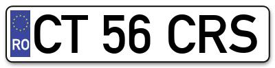 Placuta inmatriculare numar auto  CT-56-CRS, CT 56 CRS, CT56CRS