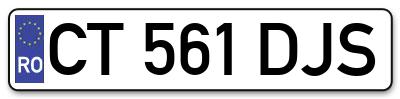 Placuta inmatriculare numar auto  CT-561-DJS, CT 561 DJS, CT561DJS
