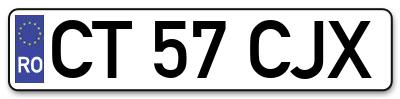 Placuta inmatriculare numar auto  CT-57-CJX, CT 57 CJX, CT57CJX