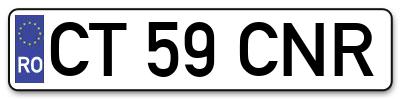 Placuta inmatriculare numar auto  CT-59-CNR, CT 59 CNR, CT59CNR