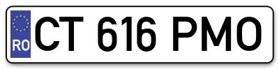 Placuta inmatriculare numar auto  CT-616-PMO, CT 616 PMO, CT616PMO