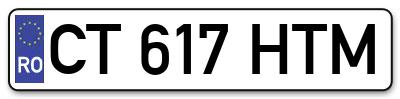 Placuta inmatriculare numar auto  CT-617-HTM, CT 617 HTM, CT617HTM