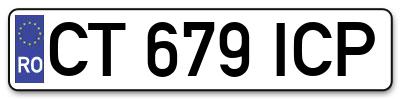 Placuta inmatriculare numar auto  CT-679-ICP, CT 679 ICP, CT679ICP