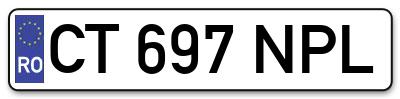 Placuta inmatriculare numar auto  CT-697-NPL, CT 697 NPL, CT697NPL