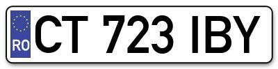 Placuta inmatriculare numar auto  CT-723-IBY, CT 723 IBY, CT723IBY