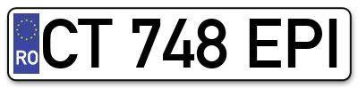 Placuta inmatriculare numar auto  CT-748-EPI, CT 748 EPI, CT748EPI