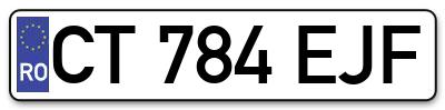 Placuta inmatriculare numar auto  CT-784-EJF, CT 784 EJF, CT784EJF