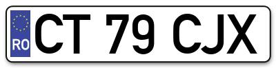 Placuta inmatriculare numar auto  CT-79-CJX, CT 79 CJX, CT79CJX