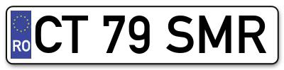 Placuta inmatriculare numar auto  CT-79-SMR, CT 79 SMR, CT79SMR