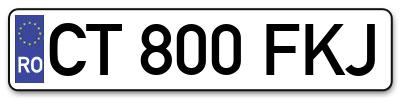 Placuta inmatriculare numar auto  CT-800-FKJ, CT 800 FKJ, CT800FKJ