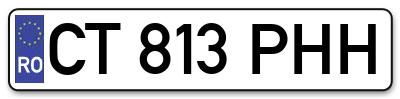 Placuta inmatriculare numar auto  CT-813-PHH, CT 813 PHH, CT813PHH