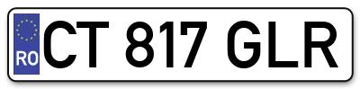 Placuta inmatriculare numar auto  CT-817-GLR, CT 817 GLR, CT817GLR