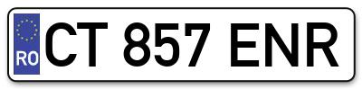 Placuta inmatriculare numar auto  CT-857-ENR, CT 857 ENR, CT857ENR