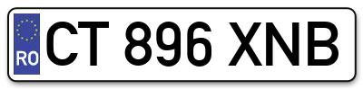 Placuta inmatriculare numar auto  CT-896-XNB, CT 896 XNB, CT896XNB