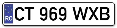 Placuta inmatriculare numar auto  CT-969-WXB, CT 969 WXB, CT969WXB