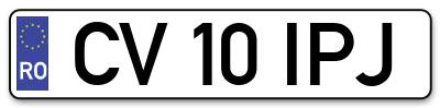 Placuta inmatriculare numar auto  CV-10-IPJ, CV 10 IPJ, CV10IPJ