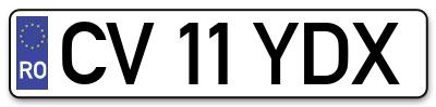 Placuta inmatriculare numar auto  CV-11-YDX, CV 11 YDX, CV11YDX