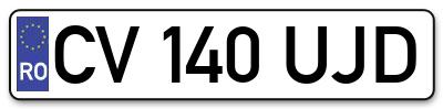 Placuta inmatriculare numar auto  CV-140-UJD, CV 140 UJD, CV140UJD