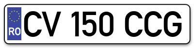 Placuta inmatriculare numar auto  CV-150-CCG, CV 150 CCG, CV150CCG