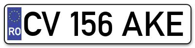 Placuta inmatriculare numar auto  CV-156-AKE, CV 156 AKE, CV156AKE