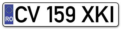 Placuta inmatriculare numar auto  CV-159-XKI, CV 159 XKI, CV159XKI